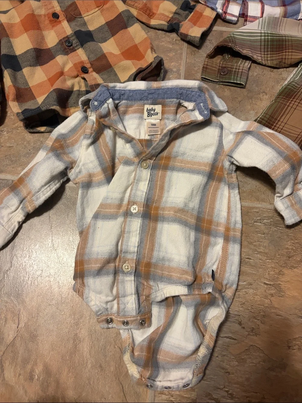 Toddler Plaid Button-Front Shirt 18m- 18-3 LOT